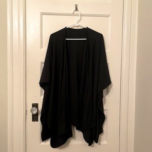 Black flowy open drape jacket